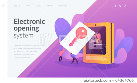 Security access card landing page template. Security access card landing page template. 64364766