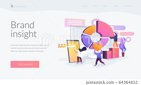 Digital marketing strategy landing page concept 64364832