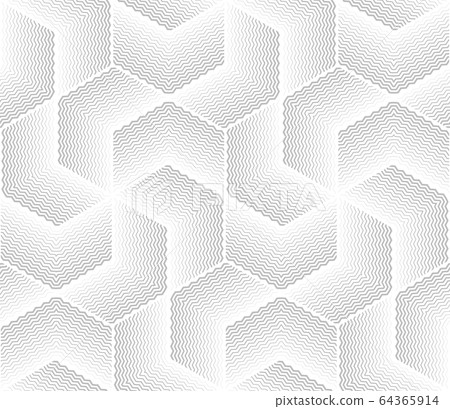 The geometric pattern with wavy lines. Seamless The geometric pattern with wavy lines. Seamless 64365914