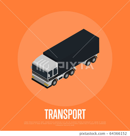Transport concept with freight car Transport concept with freight car 64366152