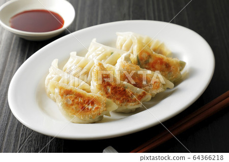 Pan-fried gyoza Pan-fried gyoza 64366218