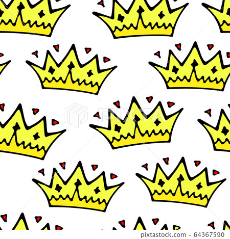 Seamless princess pattern with crowns. vector - Stock Illustration ...