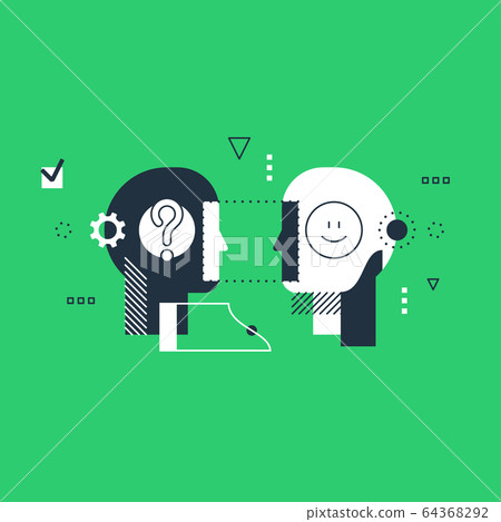 Emotional intelligence, communication skills - Stock Illustration ...