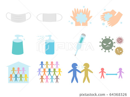 病毒感染預防措施圖標說明 64368326