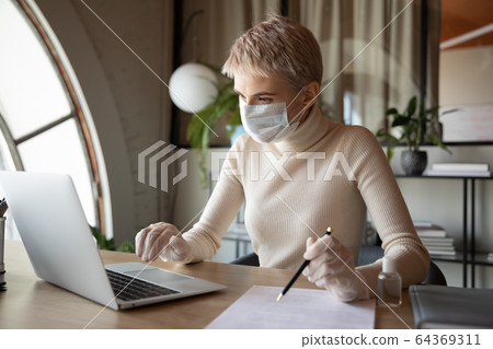 Woman worker in medical equipment work in office 64369311