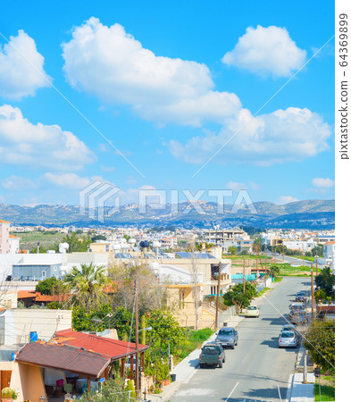 Skyline Paphos road mountains Cyprus 64369899