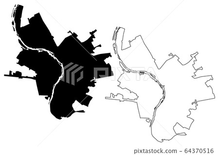 Omsk City (Russian Federation, Russia) map vector Omsk City (Russian Federation, Russia) map vector 64370516