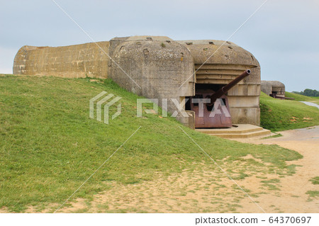 Remains of the german Battery which was captured on June 07 1944, Bunker and Artillery Guns Remains of the german Battery which was captured on June 07 1944, Bunker and Artillery Guns 64370697