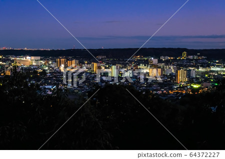 Hanno City View from Mt. Tenran Dusk Hanno City View from Mt. Tenran Dusk 64372227
