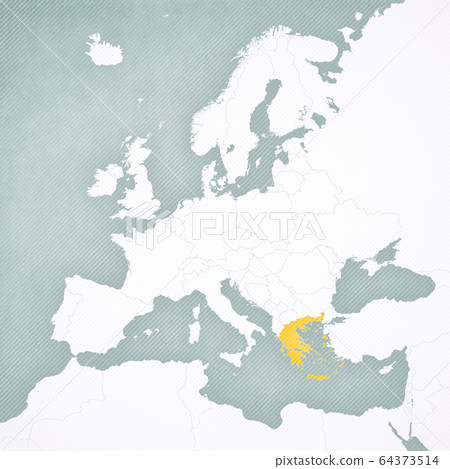 Map of Europe - Greece 64373514