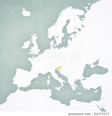 Map of Europe - Slovenia 64373517
