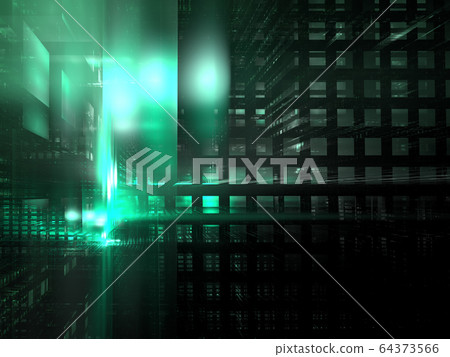 Abstract perspective background with glrid and light effects Abstract perspective background with glrid and light effects 64373566