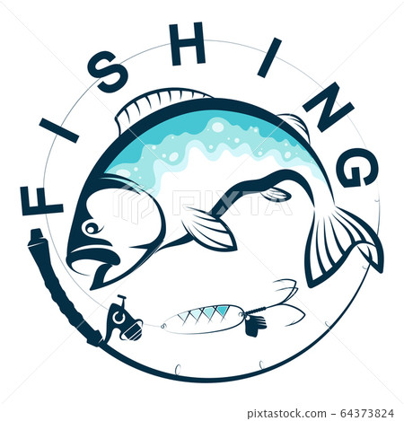 Symbol for fishing fish on a hook Symbol for fishing fish on a hook 64373824