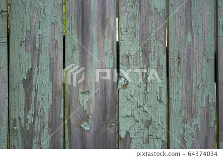 Old wooden fence shabby turquoise paint texture Old wooden fence shabby turquoise paint texture 64374034