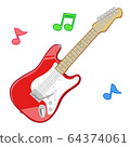 [Musical instrument] Electric guitar 01 line available 64374061