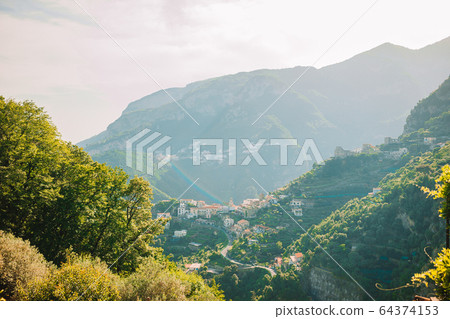 Beautiful cozy bay with boats and clear turquoise water in Italy Beautiful cozy bay with boats and clear turquoise water in Italy 64374153