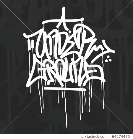 Word Underground Graffiti Style Typography... - Stock Illustration ...