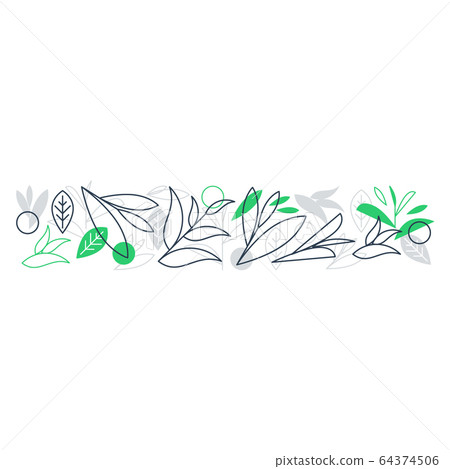 Floral pattern and background Floral pattern and background 64374506