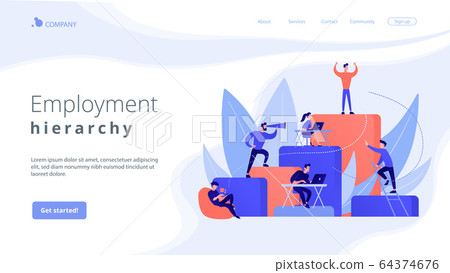 Corporate ladder concept landing page. Corporate ladder concept landing page. 64374676