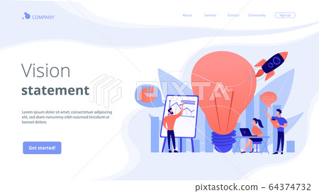 Vision statement concept landing page.-插圖素材 [64374732] - PIXTA圖庫