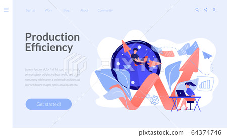 Productivity concept landing page. 64374746
