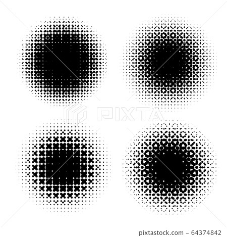 Abstract Halftone Backgrounds. Vector Set of 64374842