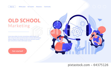Cold calling concept landing page. 64375126