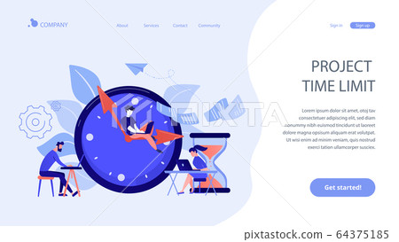 Deadline concept landing page. 64375185