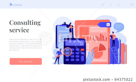 Audit service concept landing page. 64375822