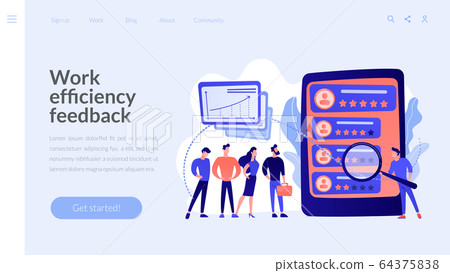 Performance rating concept landing page. Performance rating concept landing page. 64375838