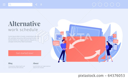 Job sharing concept landing page Job sharing concept landing page 64376053