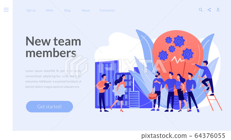 New team members concept landing page New team members concept landing page 64376055