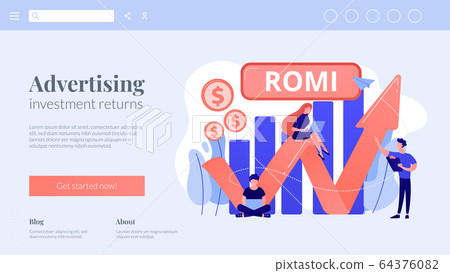 Marketing investment concept landing page. 64376082