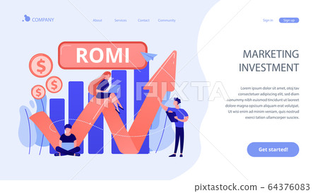 Marketing investment concept landing page. 64376083