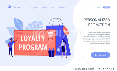 Loyalty program concept landing page 64376284