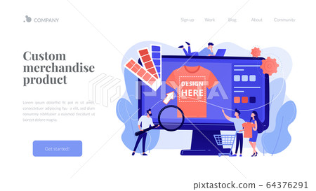 Merch clothing concept landing page - Stock Illustration [64376291] - PIXTA