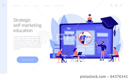 Personal branding course concept landing page 64376341