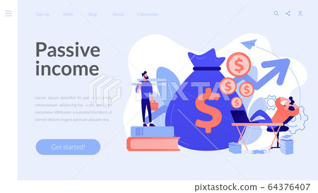 Passive income concept landing page. 64376407