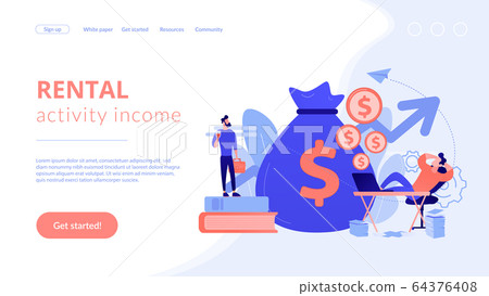 Passive income concept landing page. 64376408