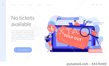 Sold-out event concept landing page. 64376409