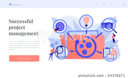 Project life cycle concept landing page 64376871
