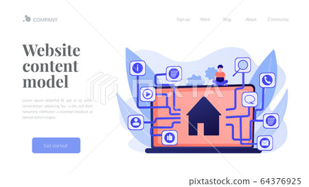 Sitemap creation concept landing page 64376925
