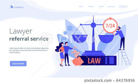 Legal services concept landing page Legal services concept landing page 64376956