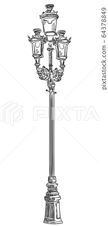 Vector street lamp 1 64378849