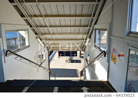 Shooting the morning scenery of JR Kutchan Station in spring Hokkaido Kutchan Town 64379525