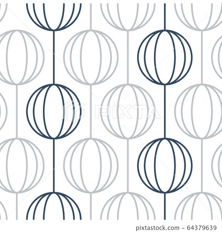Balls garlands, minimalist pattern and background 64379639