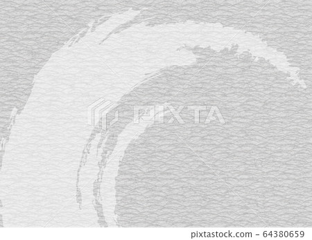 Background: Japanese pattern Japanese style traditional texture folding screen bran brush round pattern gray Background: Japanese pattern Japanese style traditional texture folding screen bran brush round pattern gray 64380659