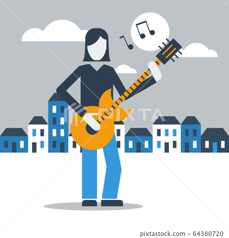 Music street performance 64380720