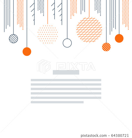 New Year, Christmas card, decoration vector 64380721