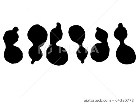Background material designed with a gourd motif 64380778